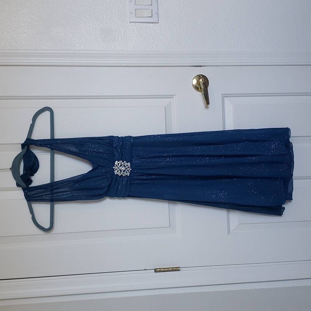 Speechless Blue halter cocktail dress